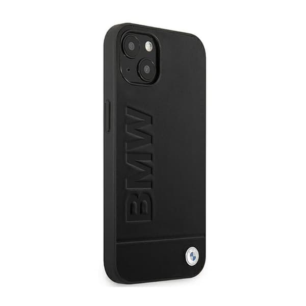 BMW Læder Hot Stamp - iPhone 14 Plus Etui (Sort)
