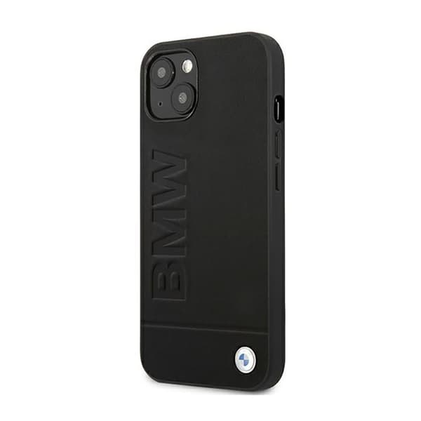 BMW Læder Hot Stamp - iPhone 14 Plus Etui (Sort)