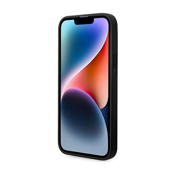 Ferrari Læderstempel Sider - iPhone 14 Plus Etui (Sort)