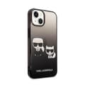 Miniatyrbild 4 av 8: Karl Lagerfeld Gradient Iconic Karl & Choupette - iPhone 14 Plus-skal (svart)