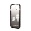 Miniatyrbild 7 av 8: Karl Lagerfeld Gradient Iconic Karl & Choupette - iPhone 14 Plus-skal (svart)