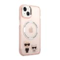 Miniatyrbillede 4 af 8: Karl Lagerfeld Karl & Choupette Aluminum MagSafe - iPhone 14 Plus cover (lyserød)