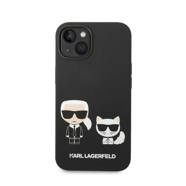 Karl Lagerfeld flydende silikone Karl & Choupette MagSafe - iPhone 14 Plus cover (sort)