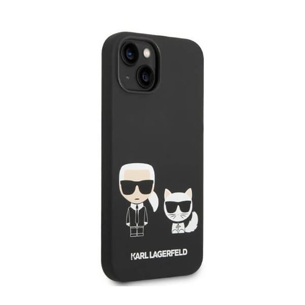 Karl Lagerfeld flydende silikone Karl & Choupette MagSafe - iPhone 14 Plus cover (sort)