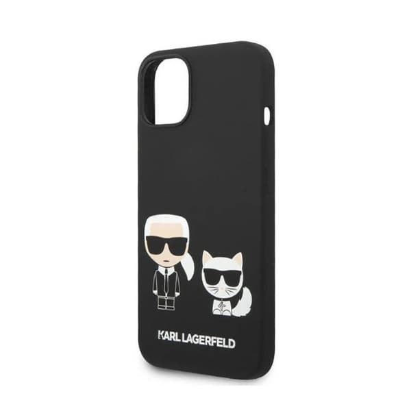 Karl Lagerfeld flydende silikone Karl & Choupette MagSafe - iPhone 14 Plus cover (sort)