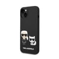 Miniatyrbillede 2 af 8: Karl Lagerfeld flydende silikone Karl & Choupette MagSafe - iPhone 14 Plus cover (sort)