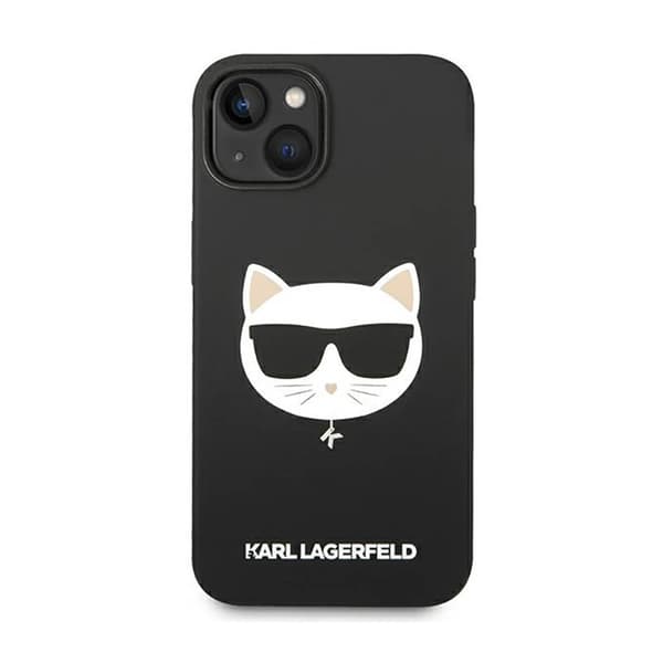 Karl Lagerfeld Choupette Head MagSafe Silikone - iPhone 14 Plus Etui (Sort)