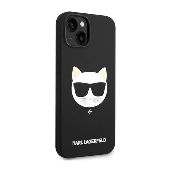 Karl Lagerfeld Choupette Head MagSafe Silikone - iPhone 14 Plus Etui (Sort)