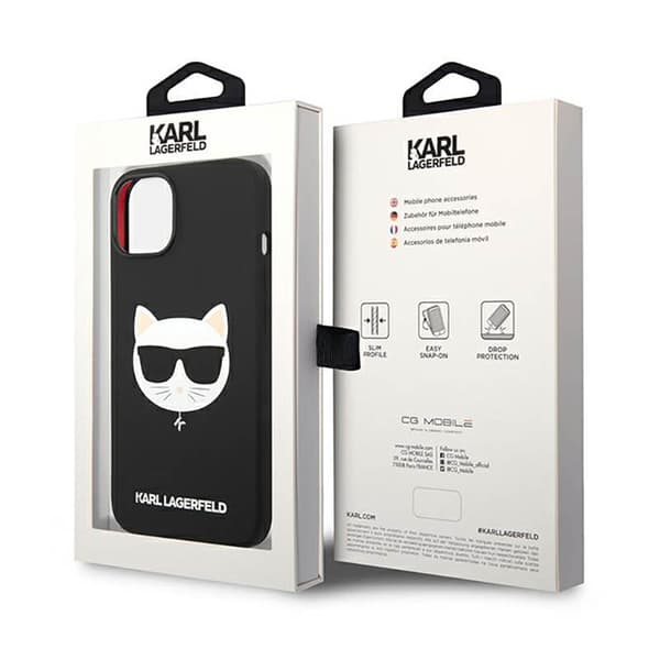 Karl Lagerfeld Choupette Head MagSafe Silikone - iPhone 14 Plus Etui (Sort)