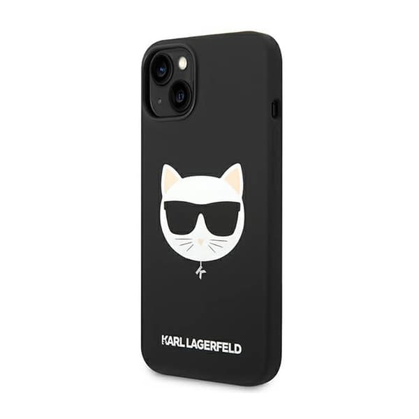 Karl Lagerfeld Choupette Head MagSafe Silikone - iPhone 14 Plus Etui (Sort)