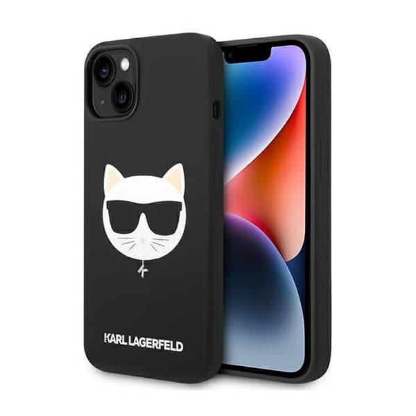 Karl Lagerfeld Choupette Head MagSafe Silikone - iPhone 14 Plus Etui (Sort)