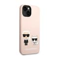 Miniatyrbillede 4 af 8: Karl Lagerfeld flydende silikone Karl & Choupette MagSafe - iPhone 14 Plus cover (lyserød)