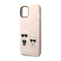 Miniatyrbillede 6 af 8: Karl Lagerfeld flydende silikone Karl & Choupette MagSafe - iPhone 14 Plus cover (lyserød)