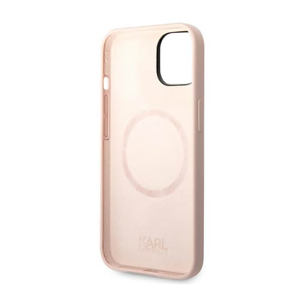Karl Lagerfeld flydende silikone Karl & Choupette MagSafe - iPhone 14 Plus cover (lyserød)