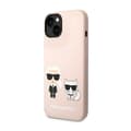 Miniatyrbillede 2 af 8: Karl Lagerfeld flydende silikone Karl & Choupette MagSafe - iPhone 14 Plus cover (lyserød)