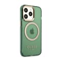 Miniatyrbillede 4 af 8: Guess Gold Outline Translucent MagSafe - iPhone 13 Pro cover (grøn)
