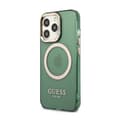 Miniatyrbillede 2 af 8: Guess Gold Outline Translucent MagSafe - iPhone 13 Pro cover (grøn)
