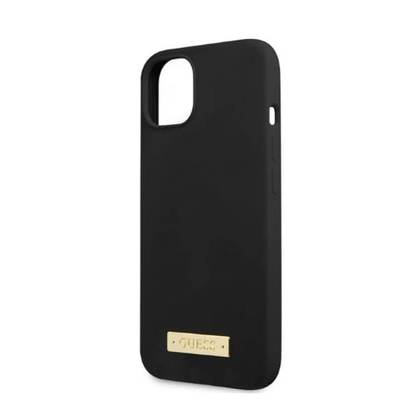 Guess Silikone Logoplade MagSafe - iPhone 13 Mini Etui (Sort)