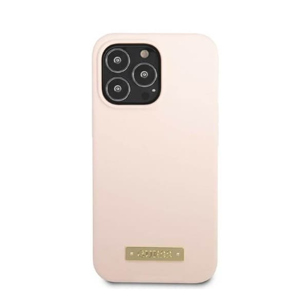 Guess Silikone Logoplade MagSafe - iPhone 13 Pro Max Etui (Pink)