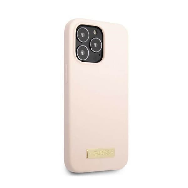 Guess Silikone Logoplade MagSafe - iPhone 13 Pro Max Etui (Pink)