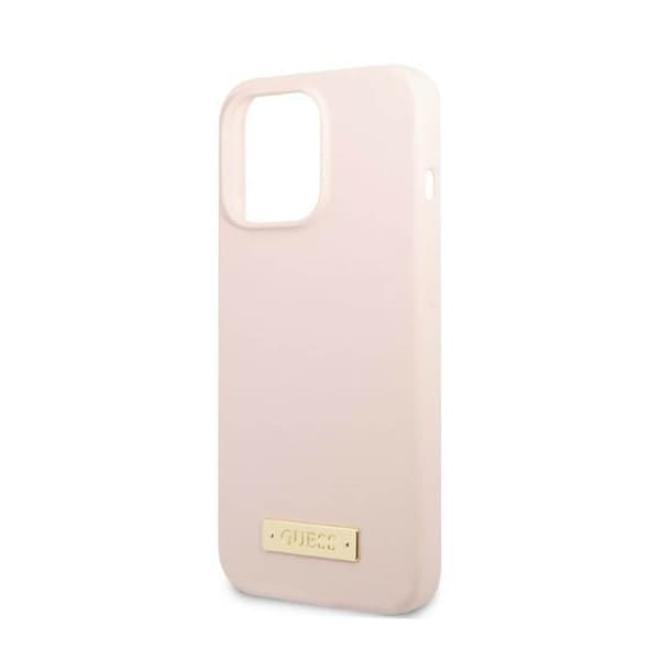 Guess Silikone Logoplade MagSafe - iPhone 13 Pro Max Etui (Pink)