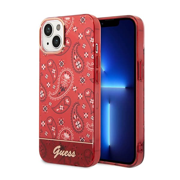 Guess Bandana Paisley - iPhone 14 Plus cover (rød)