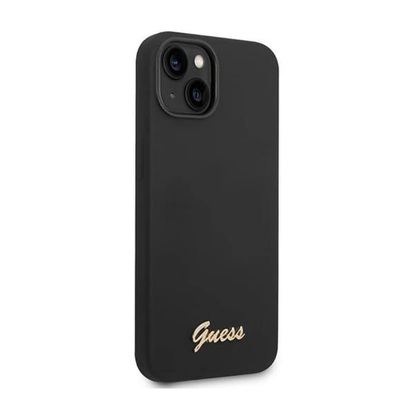 Guess silikoninen Vintage - iPhone 14 Plus -suojakuori (musta)