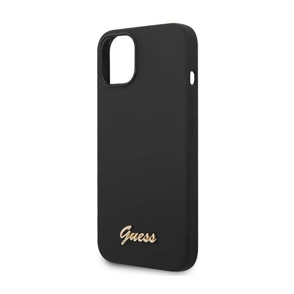 Guess silikoninen Vintage - iPhone 14 Plus -suojakuori (musta)