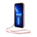 Miniatyrbillede 4 af 7: Guess Translucent Pearl Strap - iPhone 14 Plus cover (lyserød)