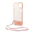 Miniatyrbillede 6 af 7: Guess Translucent Pearl Strap - iPhone 14 Plus cover (lyserød)