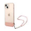 Miniatyrbillede 1 af 7: Guess Translucent Pearl Strap - iPhone 14 Plus cover (lyserød)