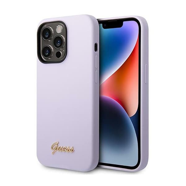 Guess Silikon Vintage - iPhone 14 Pro Max Skal (Lila)