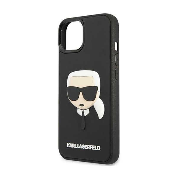 Karl Lagerfeld 3D Gummi Karls Hoved - iPhone 14 Plus Etui (Sort)