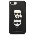 Miniatyrbild 3 av 8: Karl Lagerfeld Saffiano Karl & Choupette Heads - iPhone 8 Plus / 7 Plus-skal (svart)