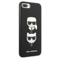 Miniatyrbild 4 av 8: Karl Lagerfeld Saffiano Karl & Choupette Heads - iPhone 8 Plus / 7 Plus-skal (svart)