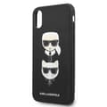 Miniatyrbillede 3 af 7: Karl Lagerfeld Saffiano Karl & Choupette Heads - iPhone Xs Max cover (sort)