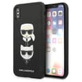 Miniatyrbillede 1 af 7: Karl Lagerfeld Saffiano Karl & Choupette Heads - iPhone Xs Max cover (sort)