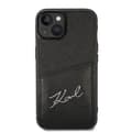 Miniatyrbillede 3 af 8: Karl Lagerfeld Signature Logo Cardslot - iPhone 14 Plus cover (sort)