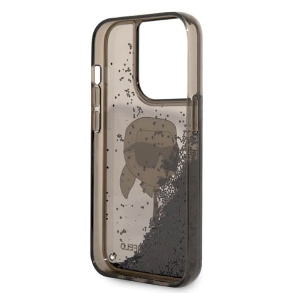 Karl Lagerfeld Liquid Glitter NFT Karl's Head - iPhone 14 Pro Max cover (sort)