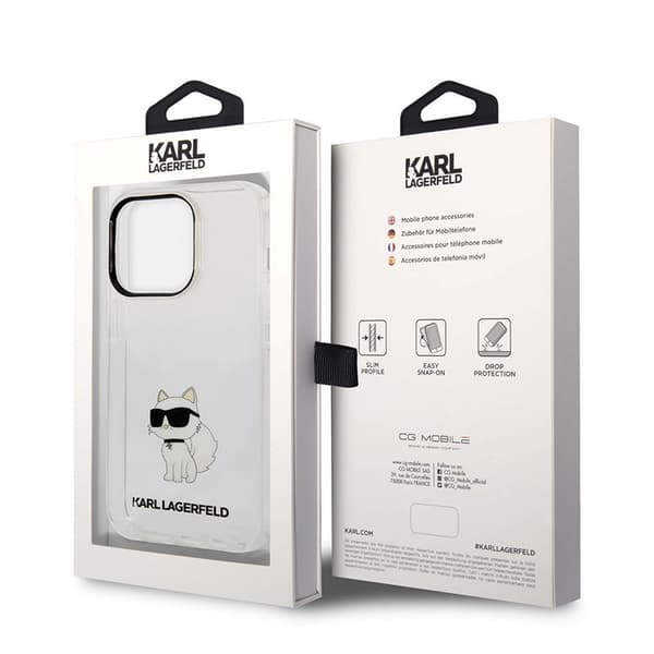 Karl Lagerfeld IML NFT Choupette - iPhone 14 Pro cover (gennemsigtig)