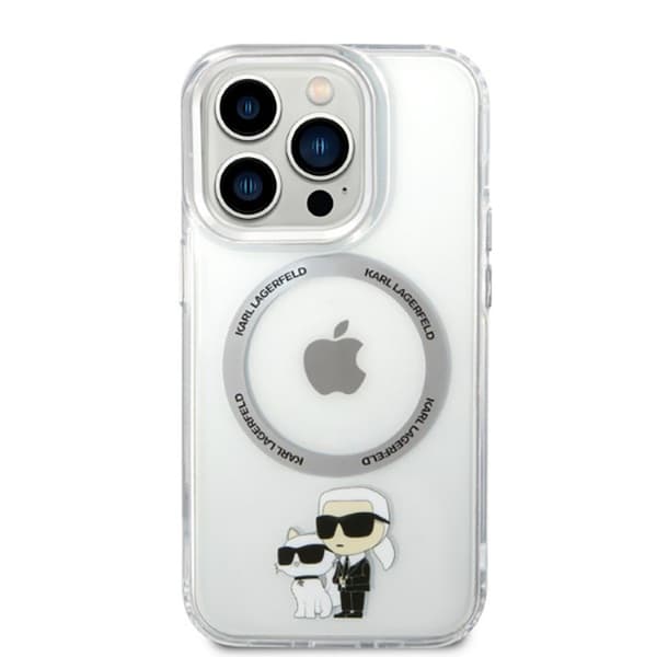 Karl Lagerfeld IML NFT Karl & Choupette Magsafe - iPhone 14 Pro -suojakuori (kirkas)