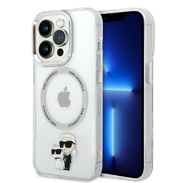 Karl Lagerfeld IML NFT Karl & Choupette Magsafe - iPhone 14 Pro -suojakuori (kirkas)