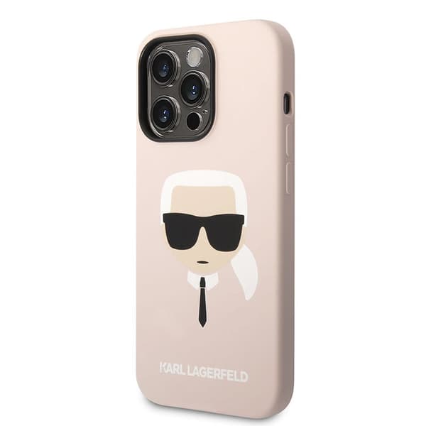 Karl Lagerfeld Silikone Ikonik Karls Hoved MagSafe - iPhone 14 Pro Etui (Pink)