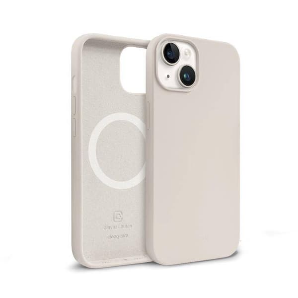 Crong Color Cover Magnetisk - iPhone 14 / iPhone 13 MagSafe-cover (stenbeige)