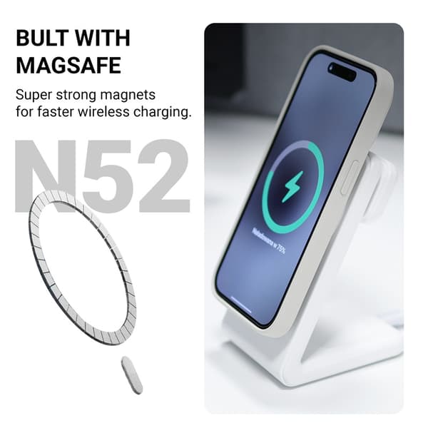 Crong Color Cover Magnetisk - iPhone 14 / iPhone 13 MagSafe-cover (stenbeige)