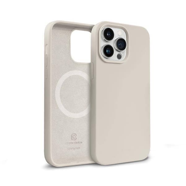 Crong Color Cover Magnetisk - iPhone 14 Pro Max MagSafe-cover (stenbeige)