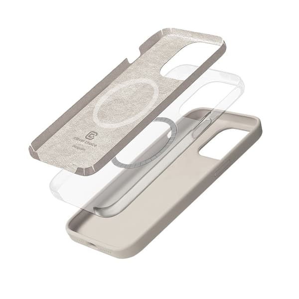 Crong Color Cover Magnetisk - iPhone 14 Pro Max MagSafe-cover (stenbeige)