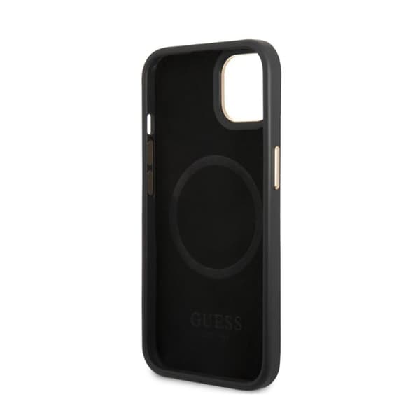 Guess Peony Logo Plate MagSafe - iPhone 13-skal (svart)
