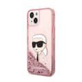 Miniatyrbillede 2 af 8: Karl Lagerfeld Liquid Glitter NFT Karl's Head - iPhone 14 Plus cover (lyserød)