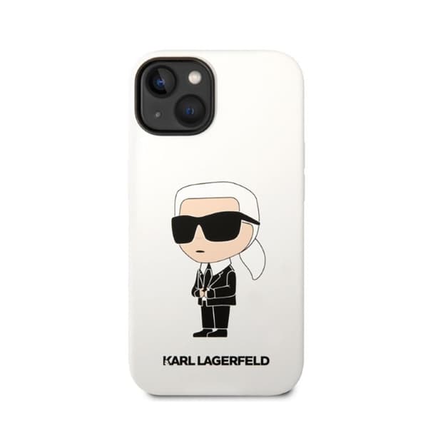 Karl Lagerfeld Silikon NFT Ikonik - iPhone 14 Plus-skal (vitt)
